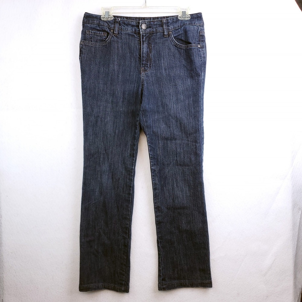 Code Bleu Jeans Straight Leg Dark Wash Stretch Denim Women's Size 10